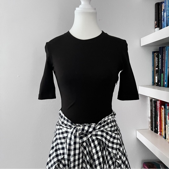 Maje rapri black and white gingham dress size 1 small - Picture 5 of 16